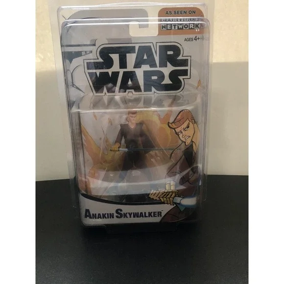 3 Star Wars Clone Wars Hasbro Sealed Figure Set Anakin Obi-Wan Clone Trooper HTF